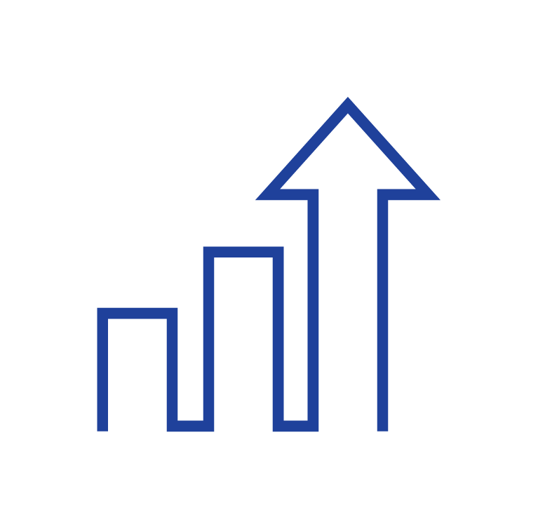 Bars indicating growth